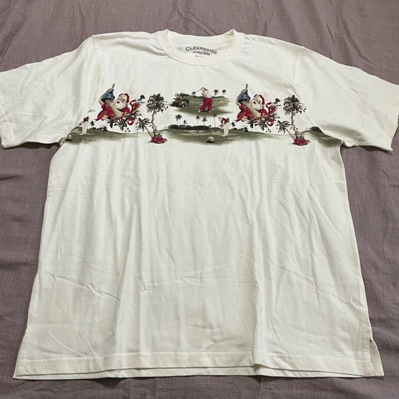 Clearwater Outfitters Premium Cotton Short Sleeve Santa Golf Holiday Tee Size XL - Picture 8 of 8